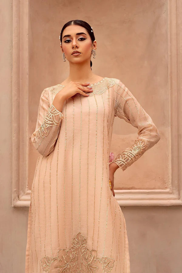 2PC - Embroidered Cotton Net Suit