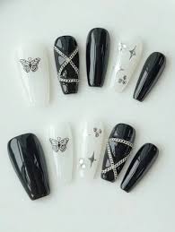 False Nails with Butterfly Designs